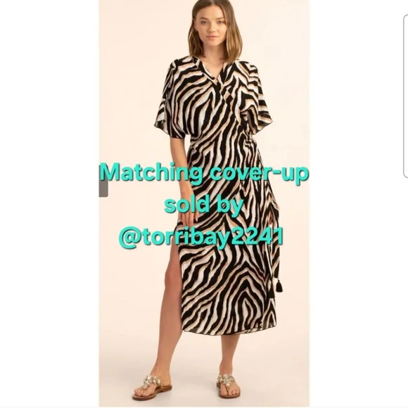 Trina Turk Vivant One Piece Off Shoulder Ruffle Size 4 - Picture 8 of 16